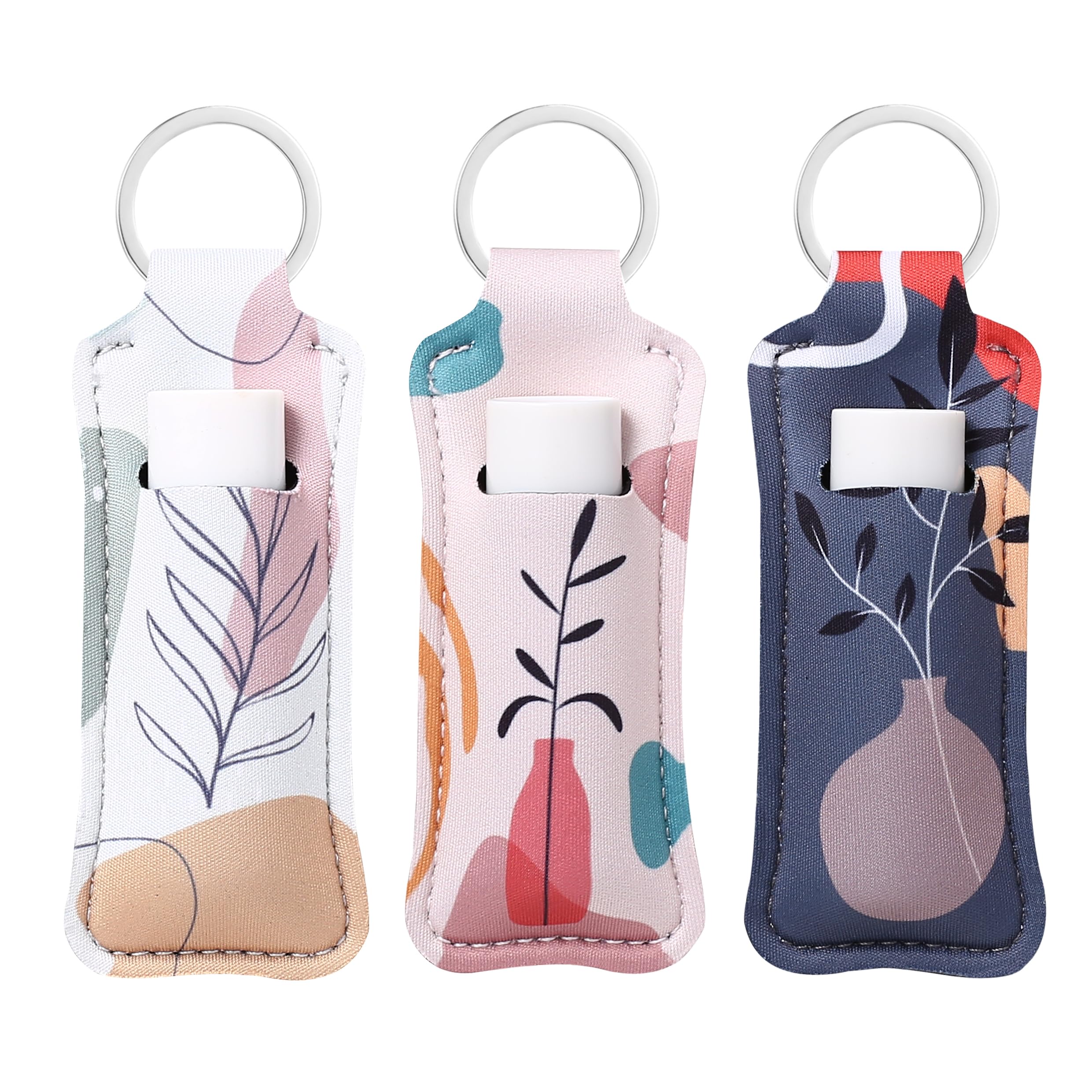 COOKOOKY Cute Lip Balm Keychain Holder with Clip - Chapstick Holder Keychain for Women & Girls - Perfect for Keyrings, Bags, and Daily Use