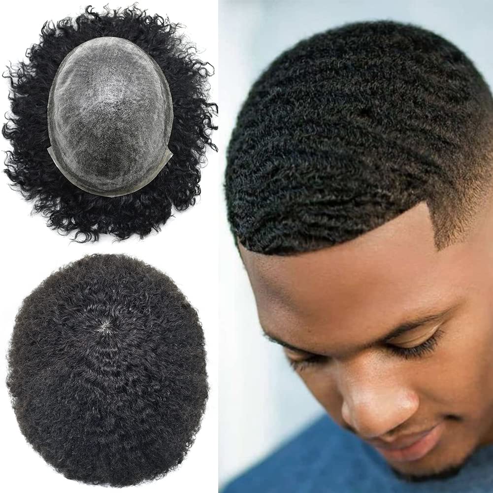 Afro Toupee for Black Men - 8