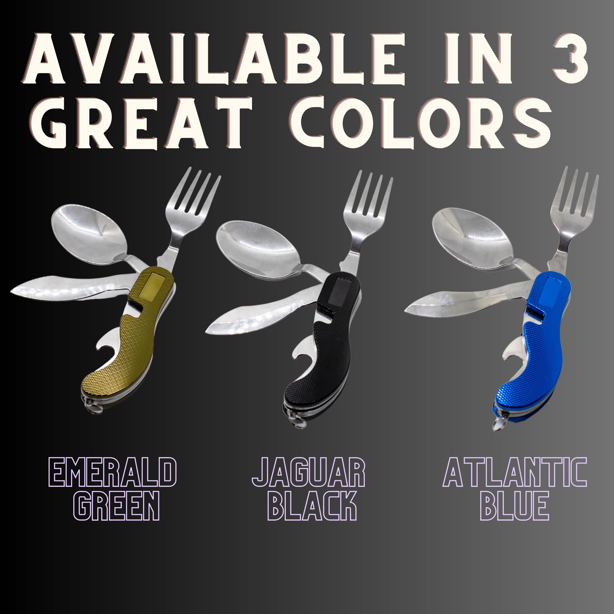 Four Brothers Stainless Steel Camping Cutlery Set - 12-Piece Durable Outdoor Kitchen Utensils for Hiking, Picnics & Travel | Dishwasher Safe