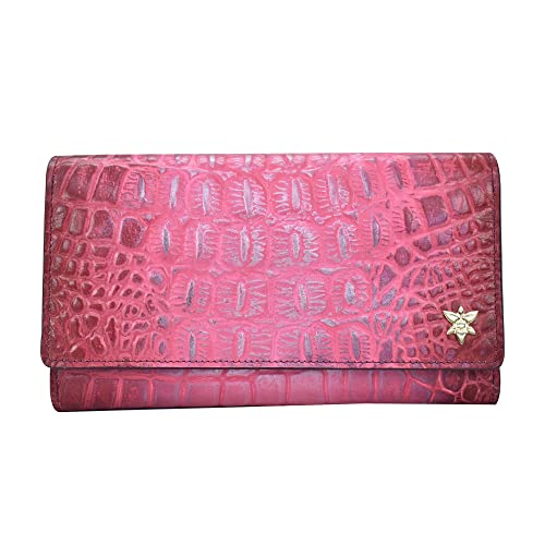 Croco Embossed Berry