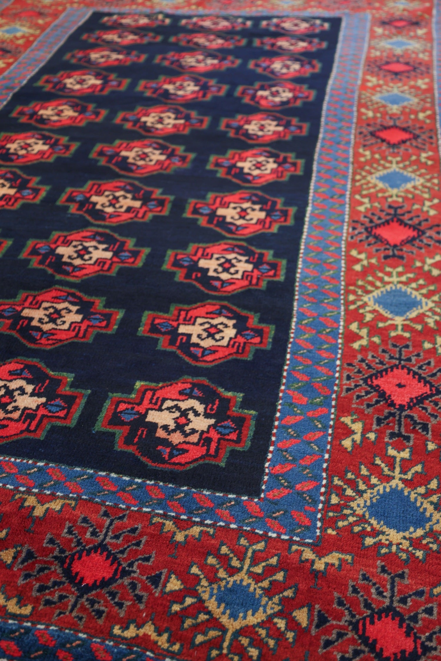 Vintage Karabagh Handwoven Tribal Rug - Authentic Caucasian Wool Carpet, J75108 - Perfect for Boho Home Decor, Living Room & Bedroom Accent