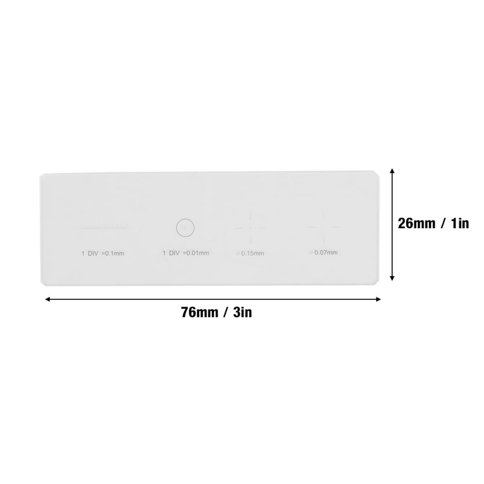 MUNEFE Microscope Micrometer Calibration Ruler - Precision Glass Slide Measuring Tool for Lab & School Teaching | Standard Size for Microscopy, Science Experiments & Educational Use