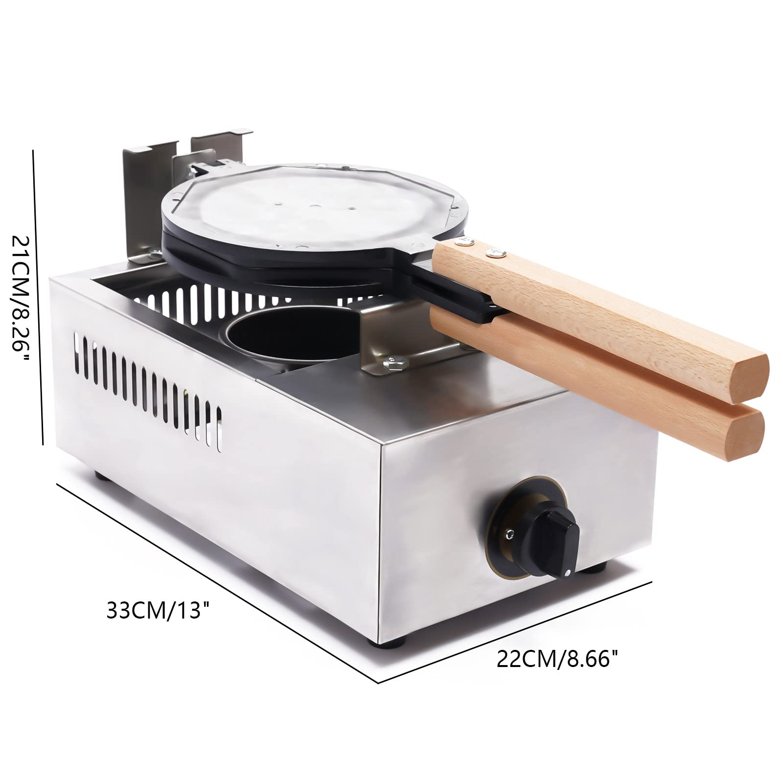 Commercial Electric Egg Puff Maker - Non Stick Hong Kong Style Bubble Waffle Iron with Adjustable Timer & Temperature Control, Perfect for Breakfast, Desserts, and Street Food Snacks