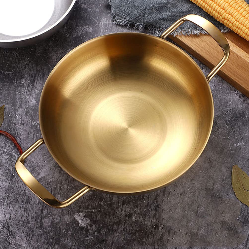 Premium 11-inch Stainless Steel Paella Pan with Heat-Resistant Handles - Professional Carbon Steel Skillet for Home Kitchen & Restaurant Use - Perfect for Cooking Paella, Stir-Fry, Searing Meats & Serving Salads