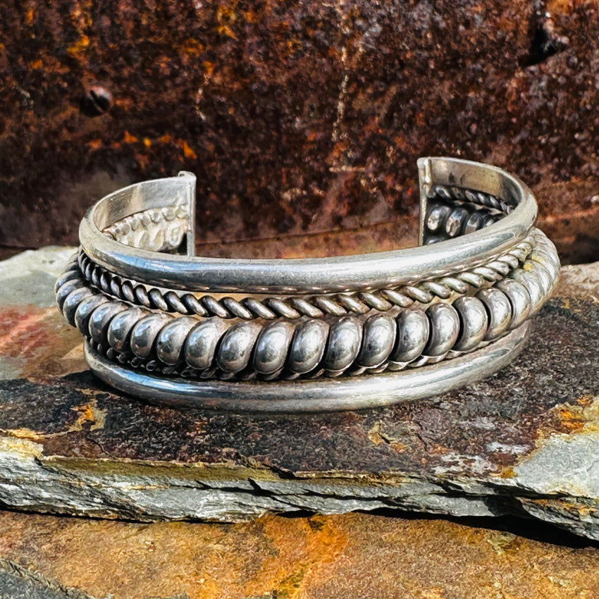 Authentic Sterling Silver Southwestern Style Twisted Wire Cuff Bracelet for Women | Handmade Boho Jewelry | Perfect for Festivals, Weddings & Everyday Wear