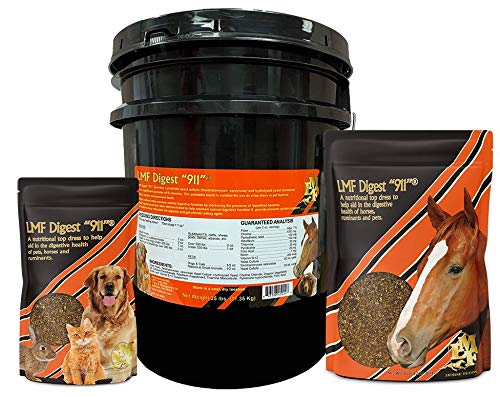 LMF Digest 911 - 25lb Prebiotic & Probiotic Supplement for Horses, Ruminants & Pets | Supports Digestive Health & Immune System | Ideal for Equine, Livestock & Small Animal Care