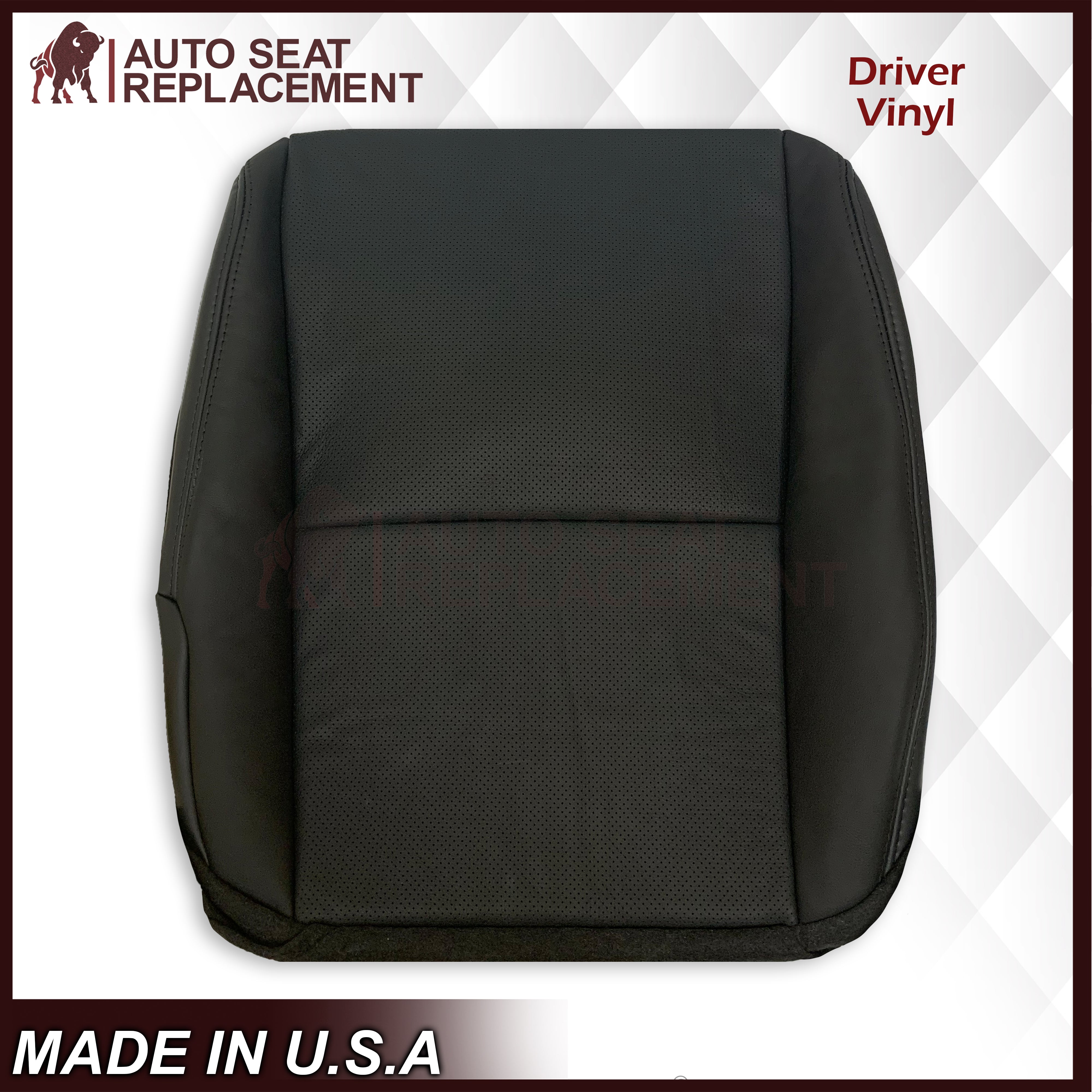 2004 Acura TL Bottom Seat Cover - Driver or Passenger Side - Black Leather or Vinyl Replacement - Perfect for Car Interior Repair & Customization