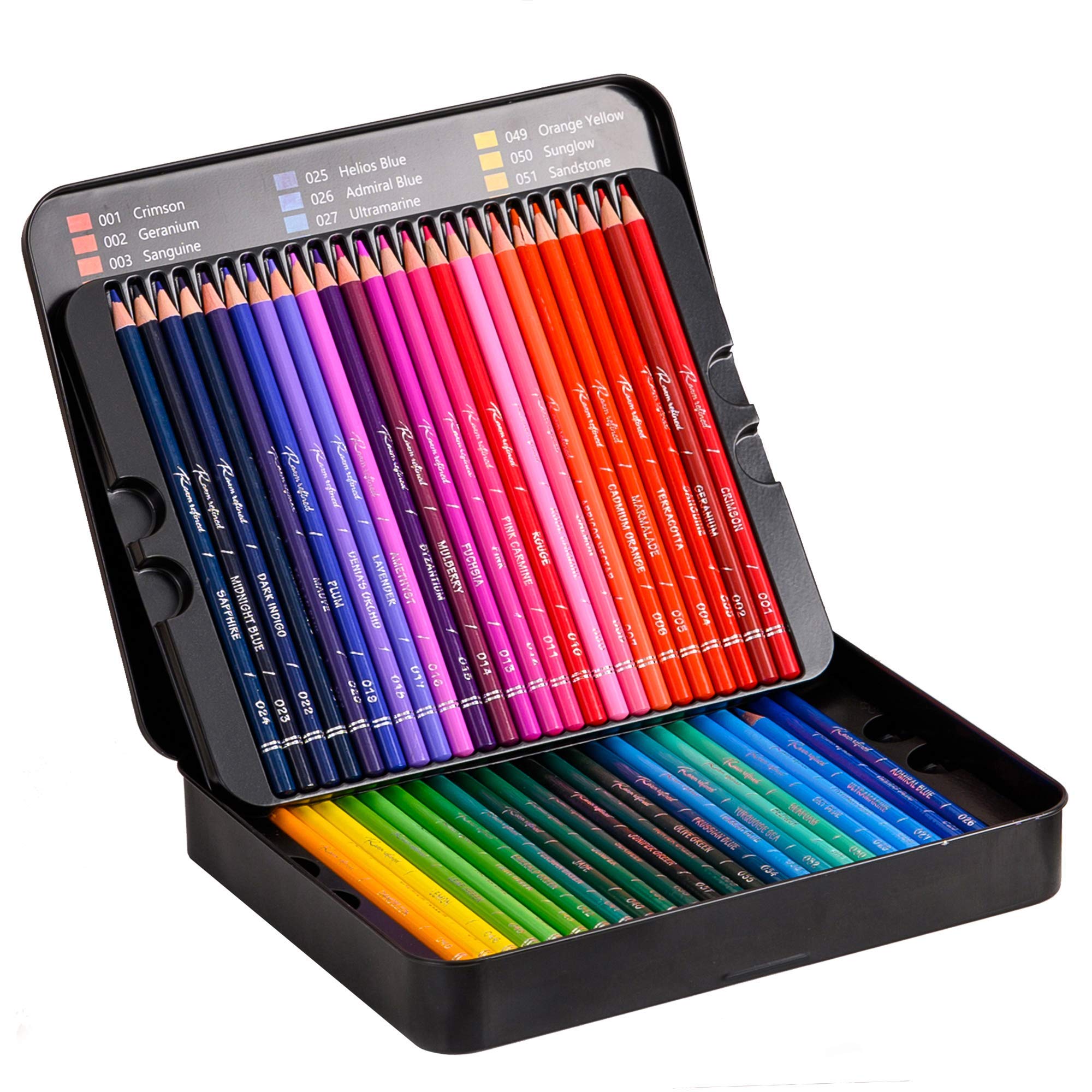 72 Premium Soft Core Colored Pencils for Adults & Artists - Vibrant Oil-Based Professional Drawing Pencils Set with Metal Case - Perfect for Coloring Books, Sketching, and Art Projects