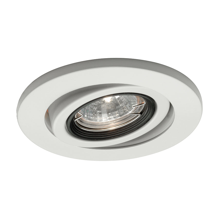 4 Pack Low Voltage 4-Inch Adjustable Gimbal Recessed Trim Ring - White - Perfect for Modern Ceiling Lighting & Home Decor