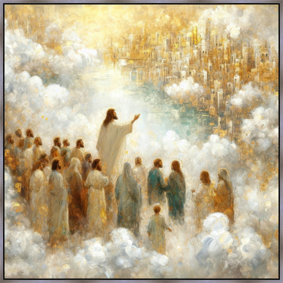 Kingdom Come Large Wall Art Gallery Wrap Canvas - Stunning Hand-Painted Landscape for Living Room, Bedroom & Office Decor | Perfect Gift for Home & Interior Design