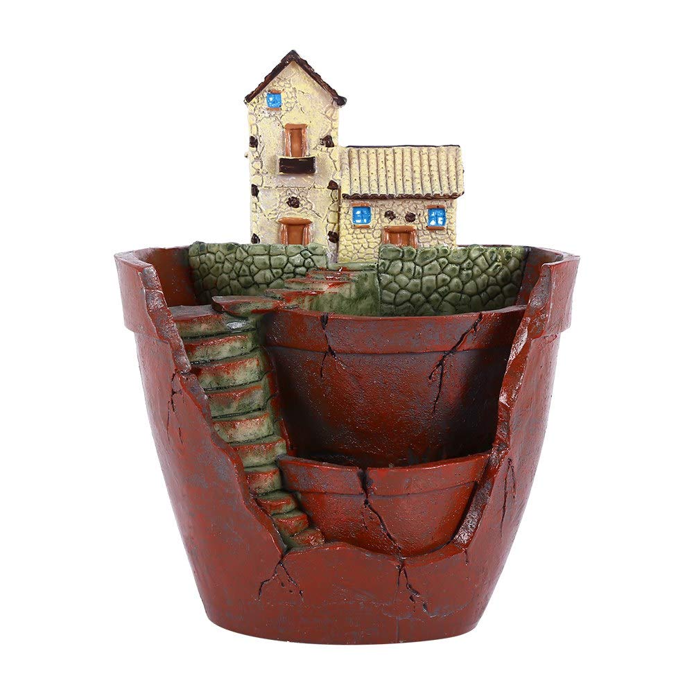 Hanging Resin Flower Pot for Succulent Plants - Indoor Outdoor Garden Decoration - Perfect for Balcony, Patio, and Home Décor