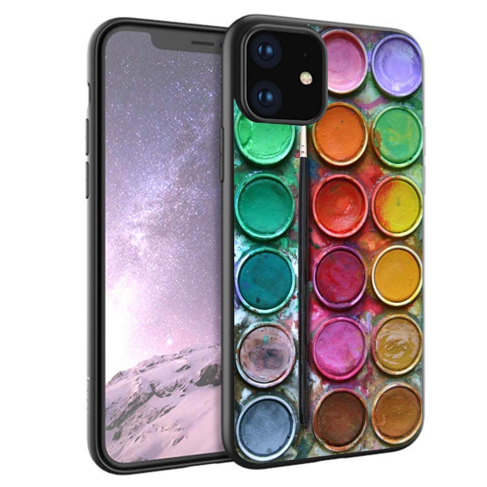 Premium Shockproof Watercolor Design TPU Silicone Case for iPhone 11 - Protective Phone Cover with Stylish Art Print | Perfect for Everyday Use, Travel & Outdoor Activities