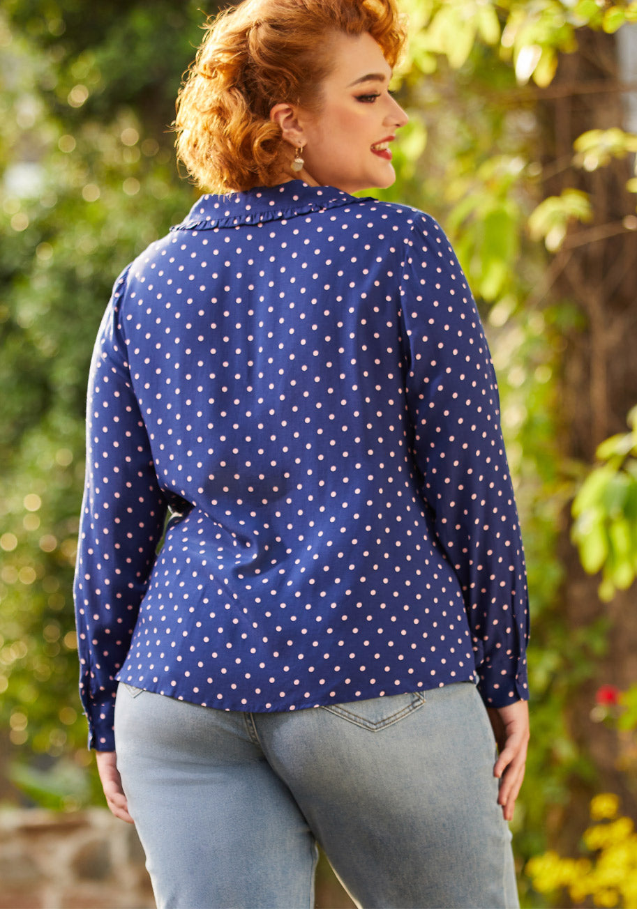 Starlet Power Button Down Top - Women's Stylish Casual Shirt for Work & Everyday Wear | Perfect for Office, Outings & Layering