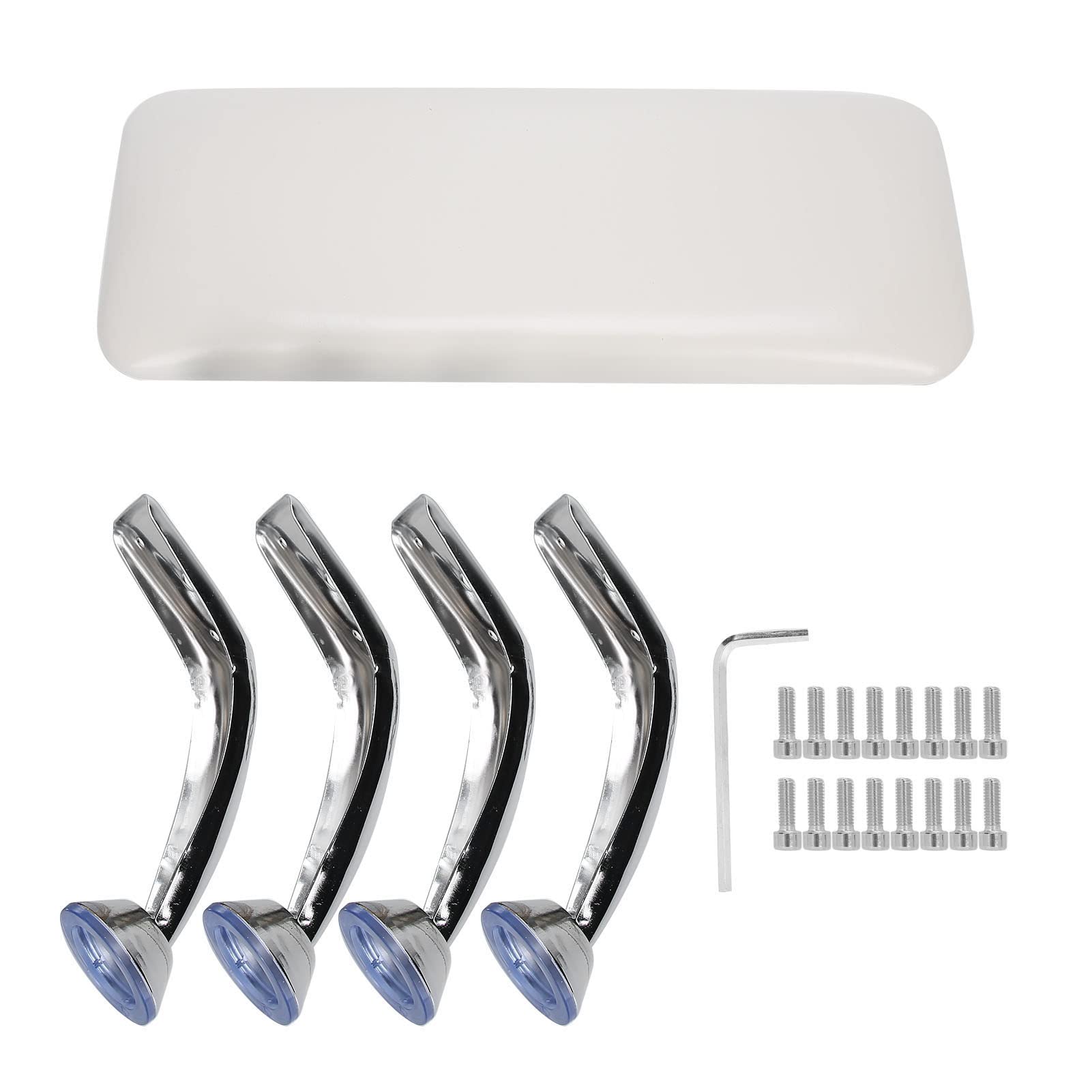 White Detachable Nail Hand Rest Pillow with Stainless Steel Support - Professional Nail Art Accessories for Salon & Home Manicure - Perfect for Gel Polish, Acrylic Nails & Nail Extension Services