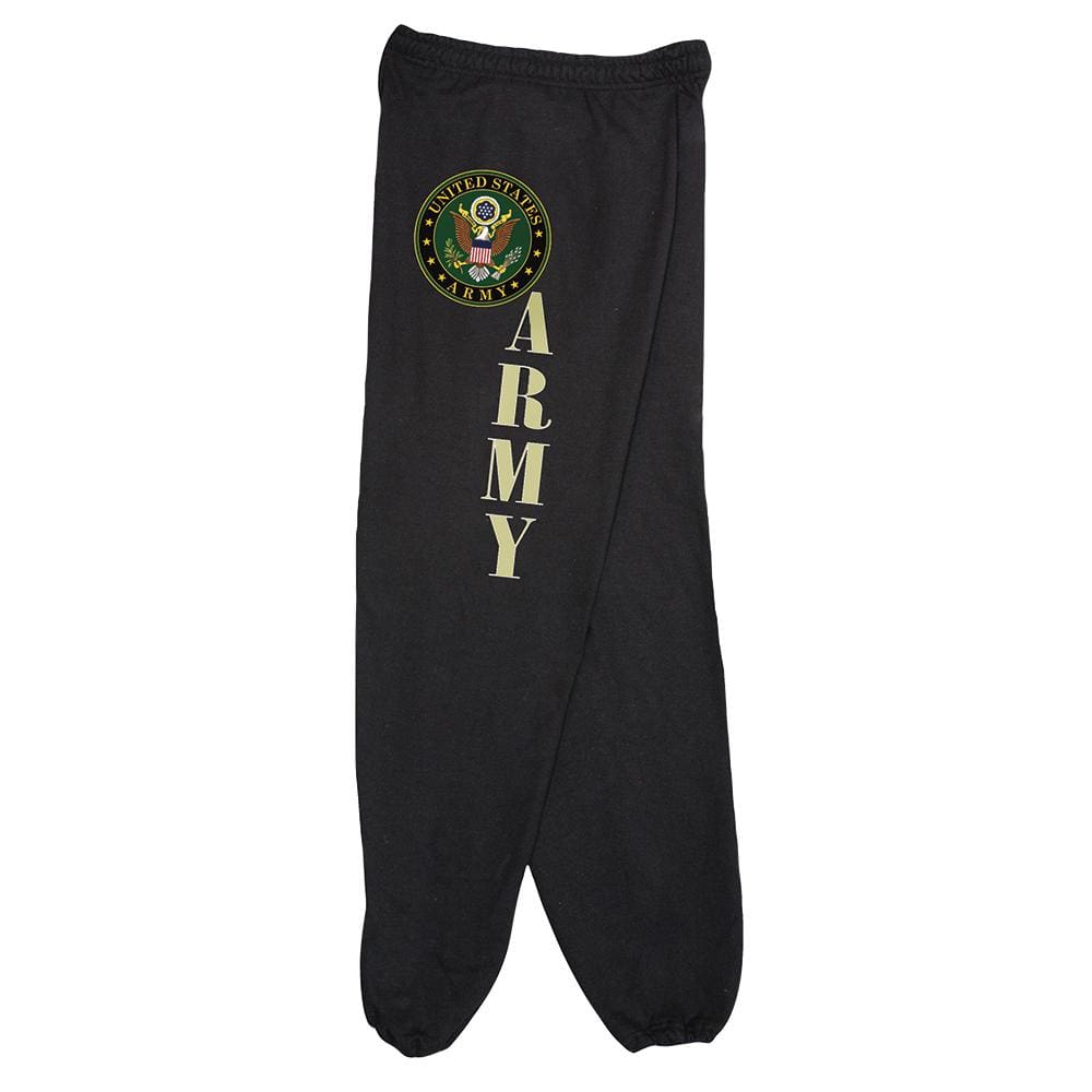 Military Crest Embroidered Sweatpants for Men - Comfortable Joggers for Casual Wear, Gym & Lounge
