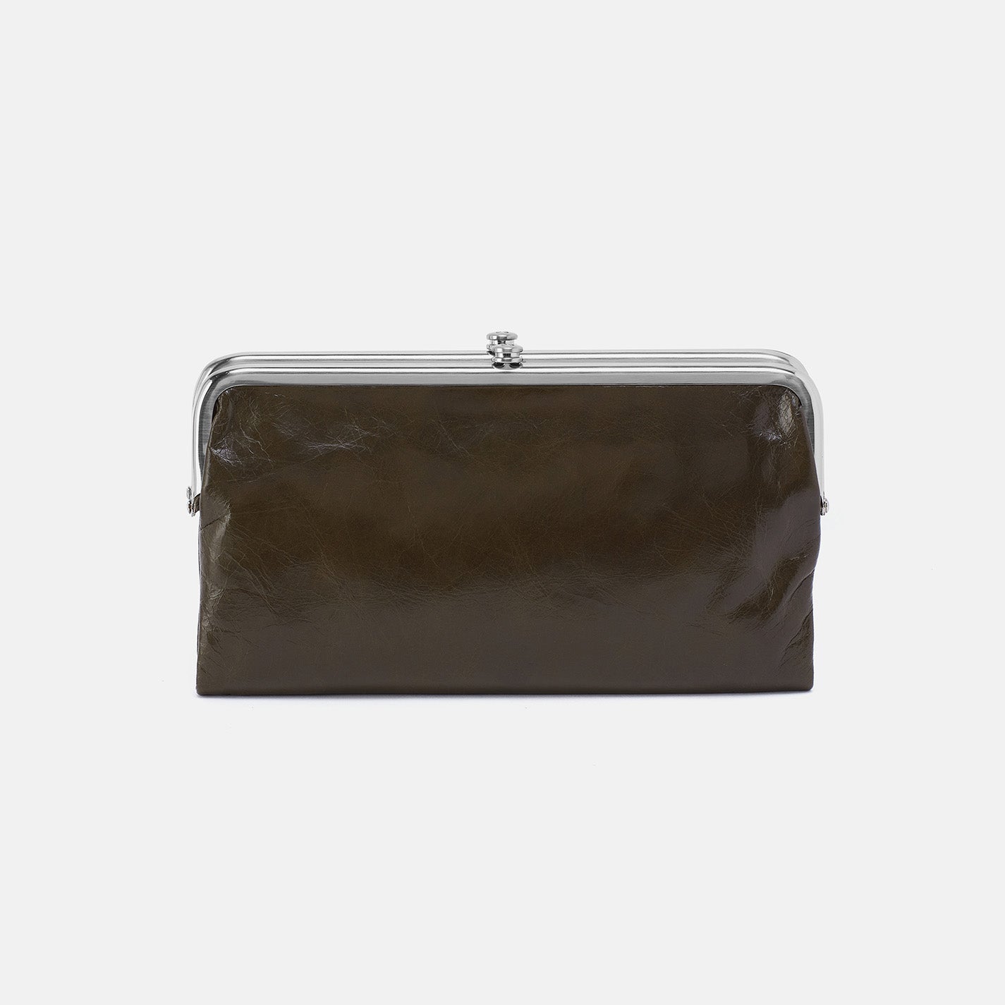 Lauren Polished Leather Clutch Wallet in Deep Moss - Elegant & Stylish Women's Handbag for Evening Parties, Weddings & Special Occasions