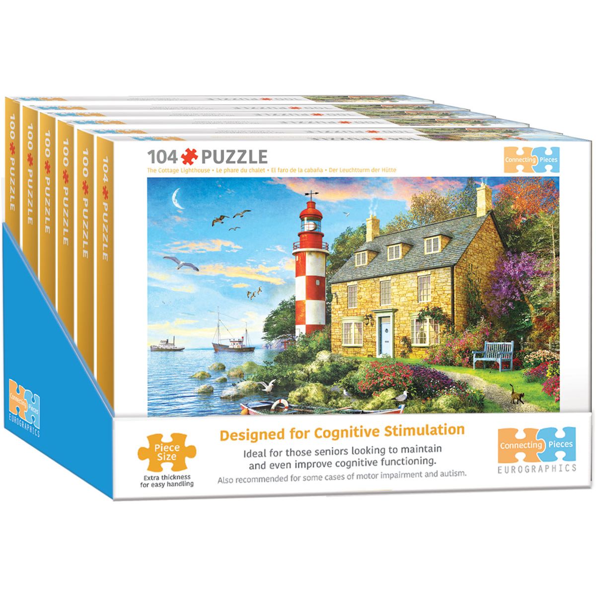 Connecting Pieces Tray Puzzle PZ104 - Wooden Educational Toy for Kids | Perfect for Preschool Learning & Family Game Night