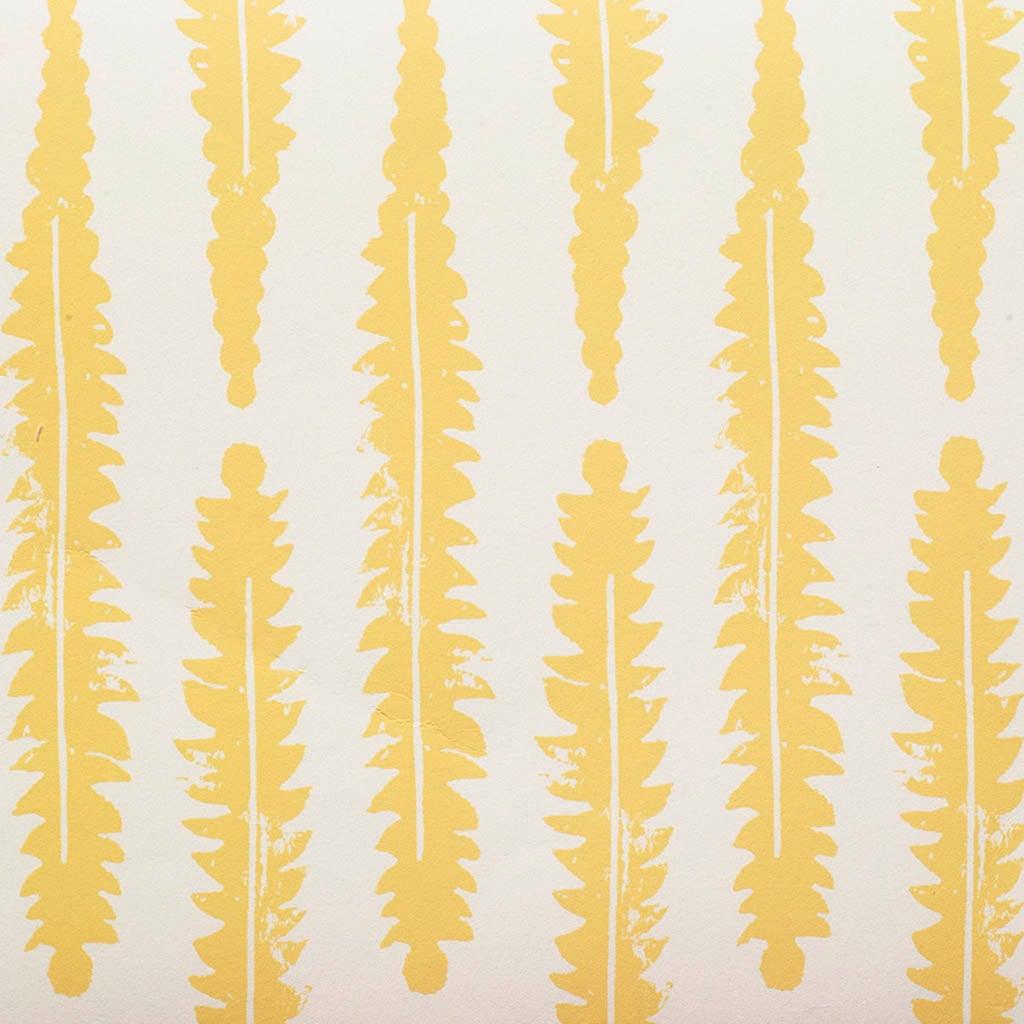 Mustard Fern Wallpaper Sample - Peel and Stick Removable Wallpaper for Bedroom, Living Room, or Nursery Decor - Botanical Green Leaf Design