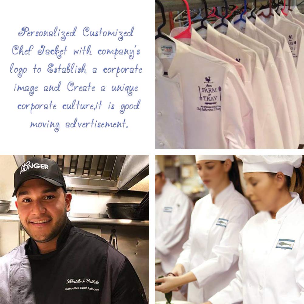 Personalized Custom Chef Jacket - Professional Kitchen Uniform for Restaurants & Hotels | Perfect for Chefs, Cooks & Culinary Professionals