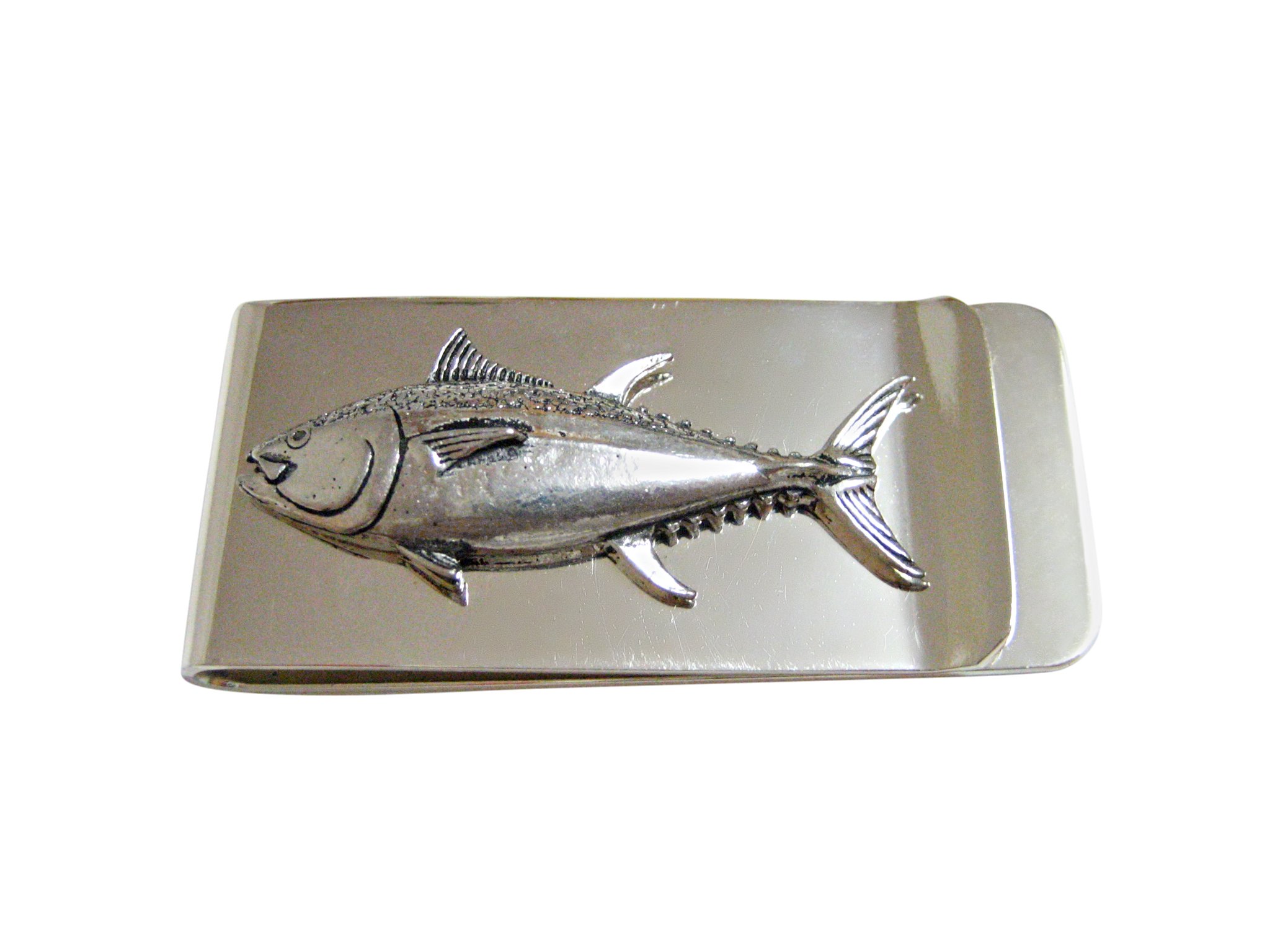 Kiola Designs Premium Stainless Steel Tuna Fish Money Clip - Slim Wallet Alternative for Men & Women - Perfect for Cash, Cards, and Everyday Carry