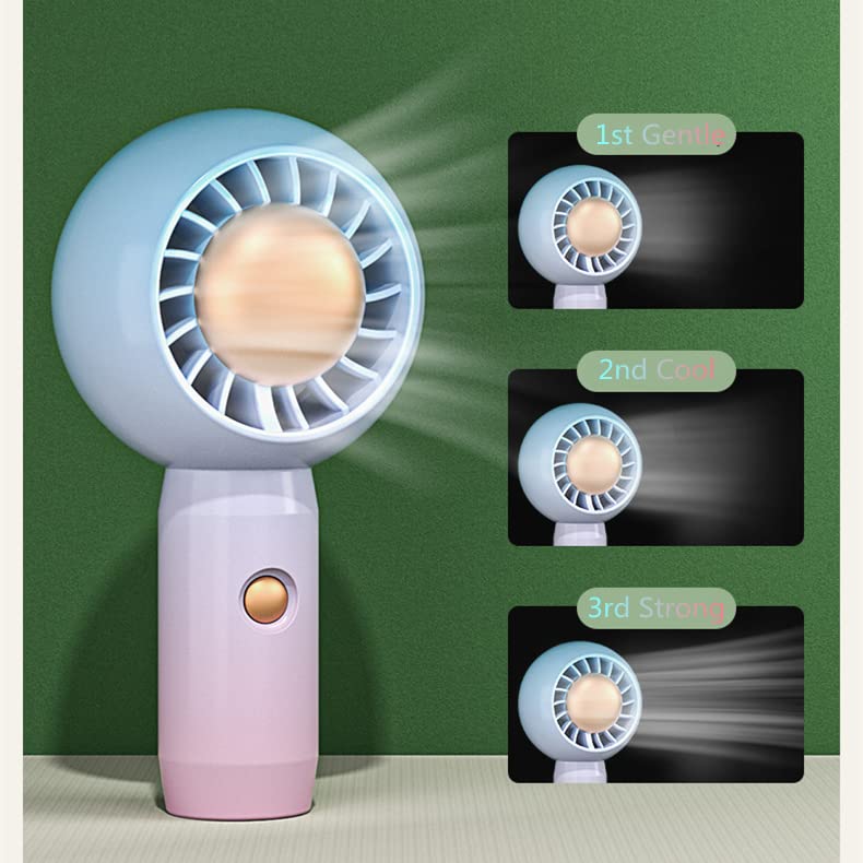 Mini USB Rechargeable Handheld Fan - Portable, Quiet, Cute Personal Fan with Aromatherapy Diffuser | Perfect for Office, Travel, Gym & Outdoor Activities (Multicolor)