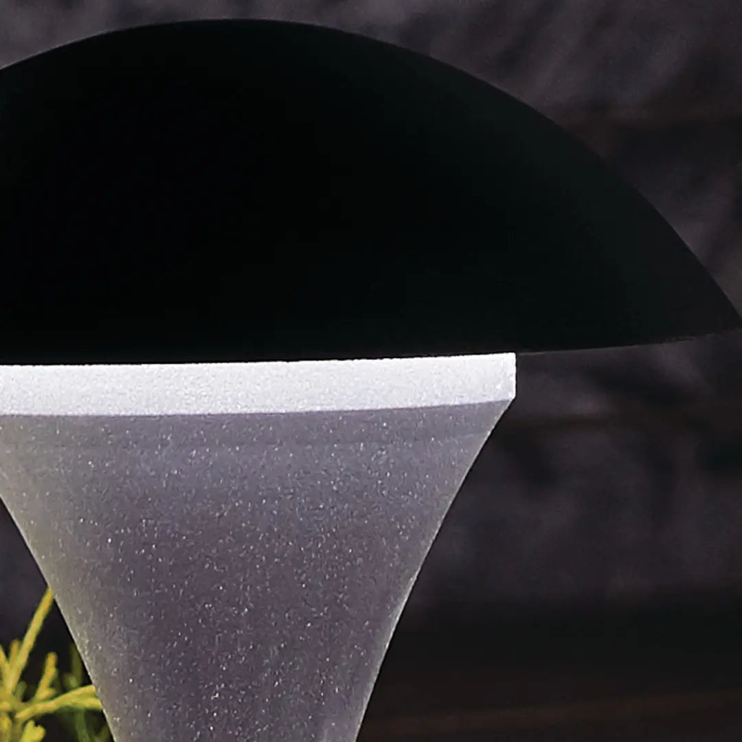 120V Large Solar Eclipse Path Light - Textured Black Finish - Outdoor Landscape Lighting for Garden, Walkway, and Driveway
