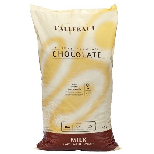 Premium Belgian Milk Chocolate Baking Callets (31.7% Cocoa) - 22 lb Bulk Bag for Professional Baking, Desserts & Candy Making