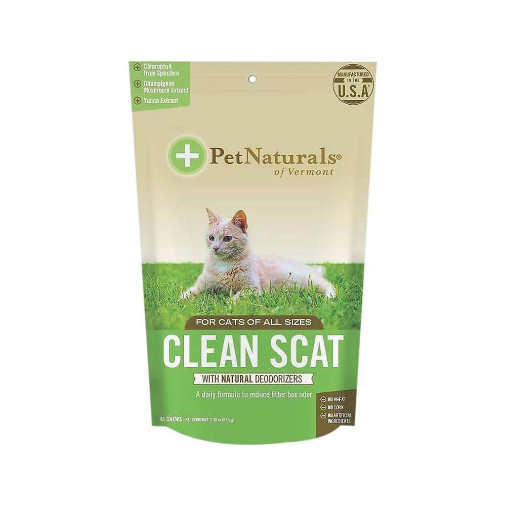 Clean Scat Cat Soft Chews for Cats - Natural Digestive Support & Hairball Relief - Perfect for Indoor Cats with Sensitive Stomachs
