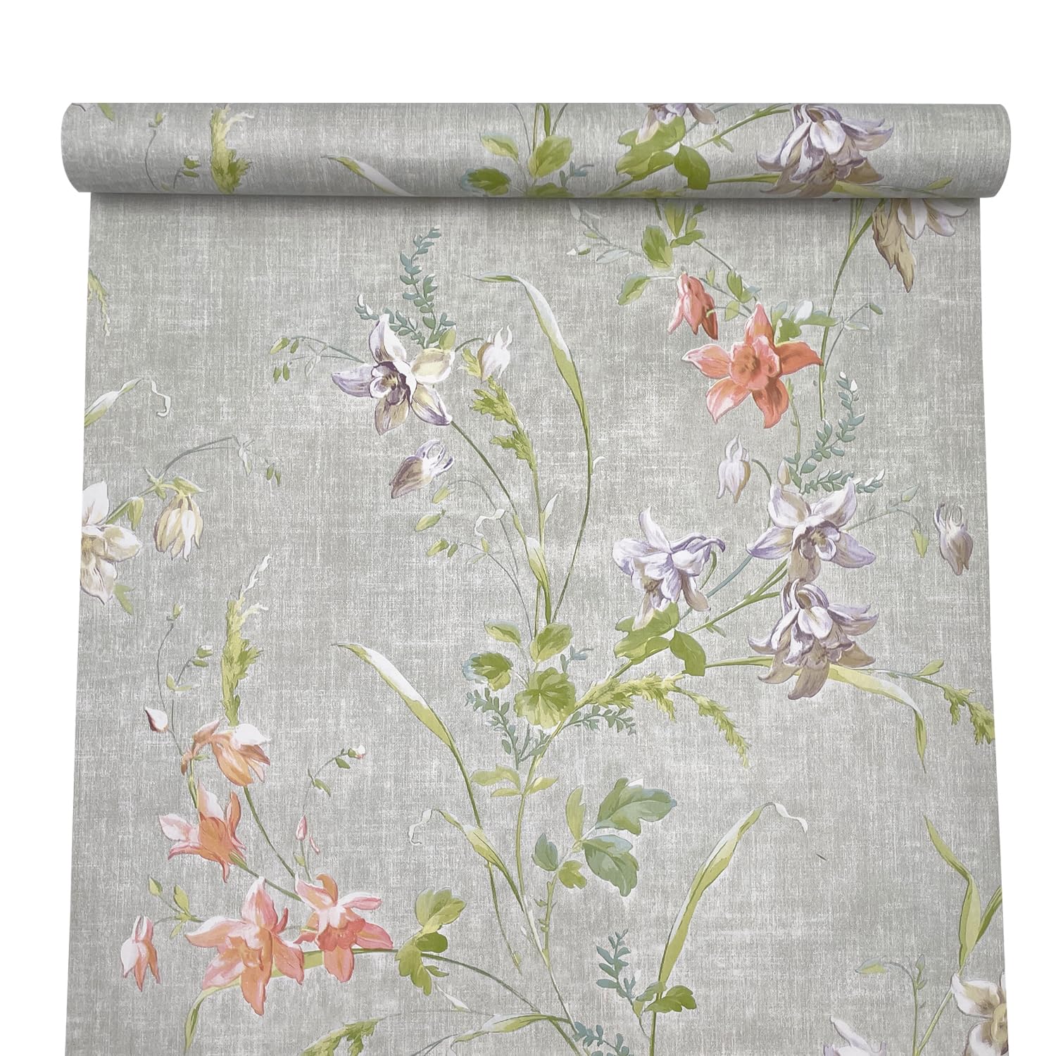 Waterproof Floral Vinyl Shelf Liner - 17.7 x 118 Inches (9.8 Feet) Self-Adhesive Drawer & Cabinet Liner Paper - Perfect for Kitchen, Bathroom, Dresser & Furniture Protection