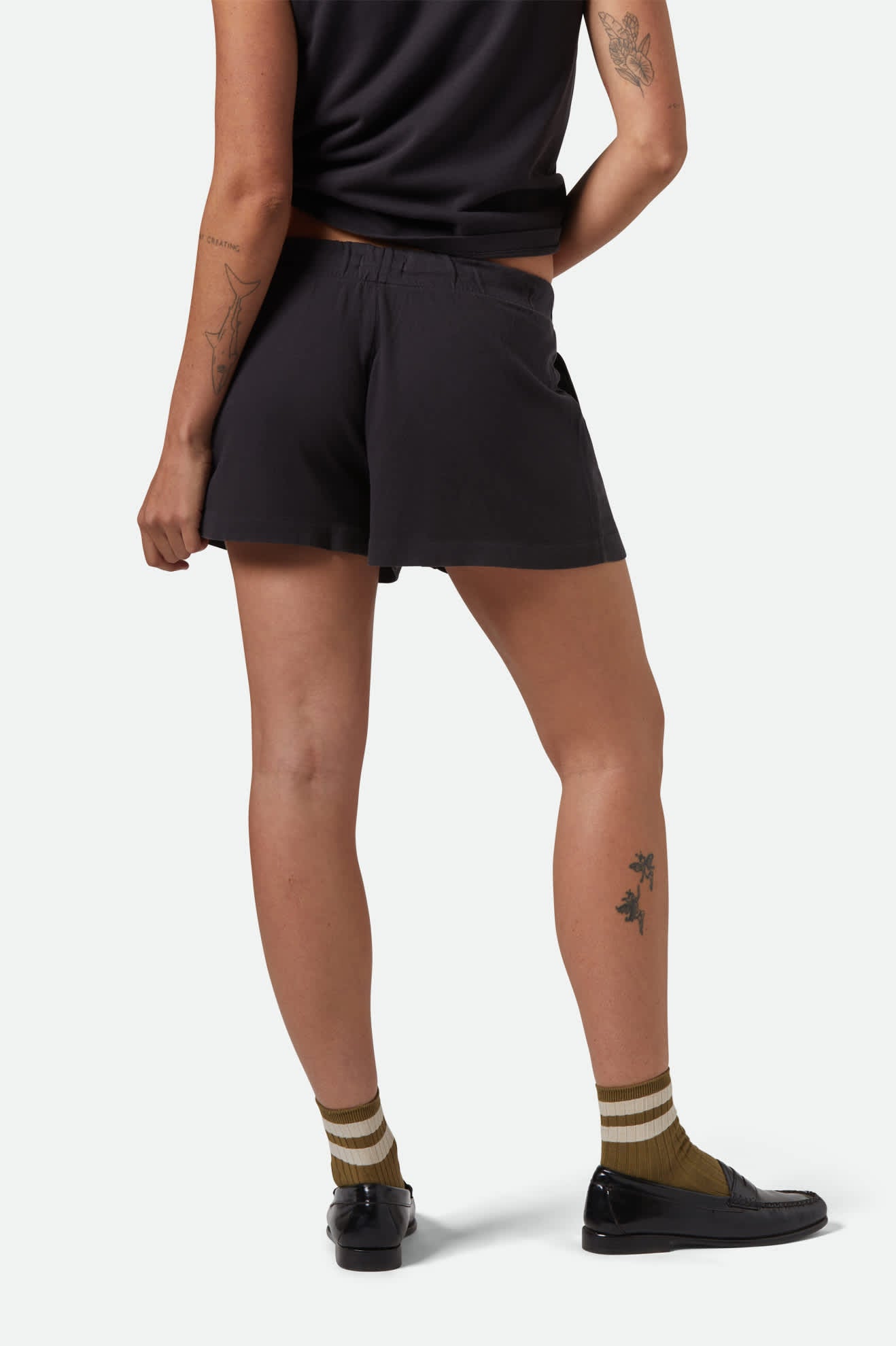 Carefree Organic Cotton Lounge Shorts for Women - Soft & Comfortable Black Casual Shorts - Perfect for Relaxing at Home, Yoga, or Running Errands