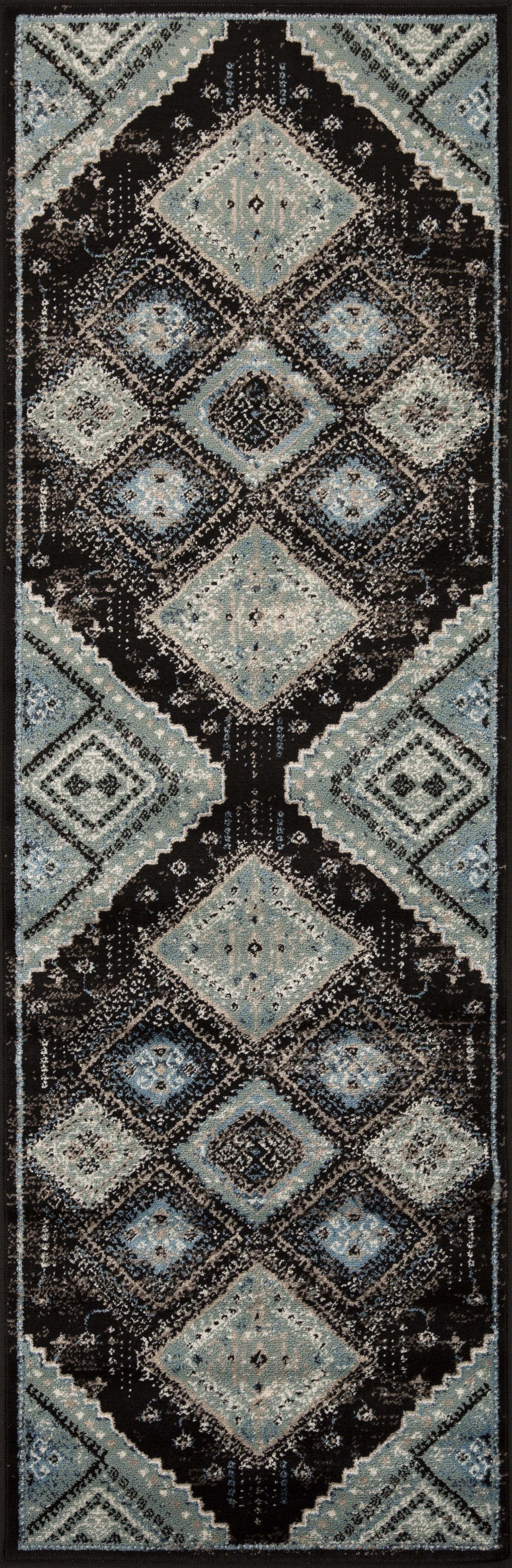 Stylish Poway Geometric Medallion Indoor Area Rug - Non-Slip Living Room Carpet for Home Decor, Bedroom & Office