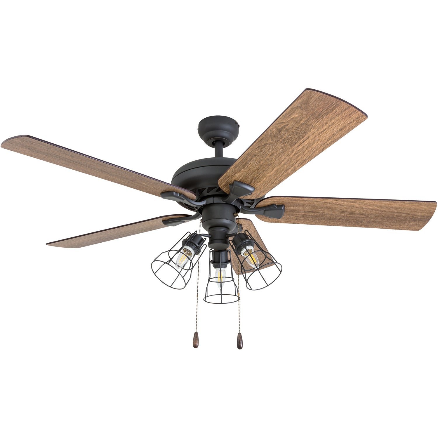 52 Inch Lincoln Woods Bronze Ceiling Fan with Remote Control - Modern Indoor Cooling for Living Room, Bedroom, and Office