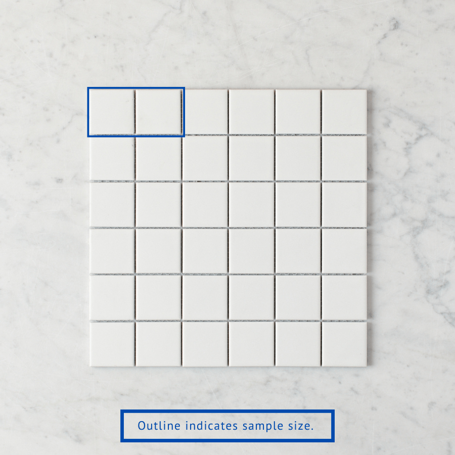 Premium Haddon White Matte Medium Square Tile - 12x12 Inch Ceramic Wall & Floor Tile for Bathroom, Kitchen, and Backsplash