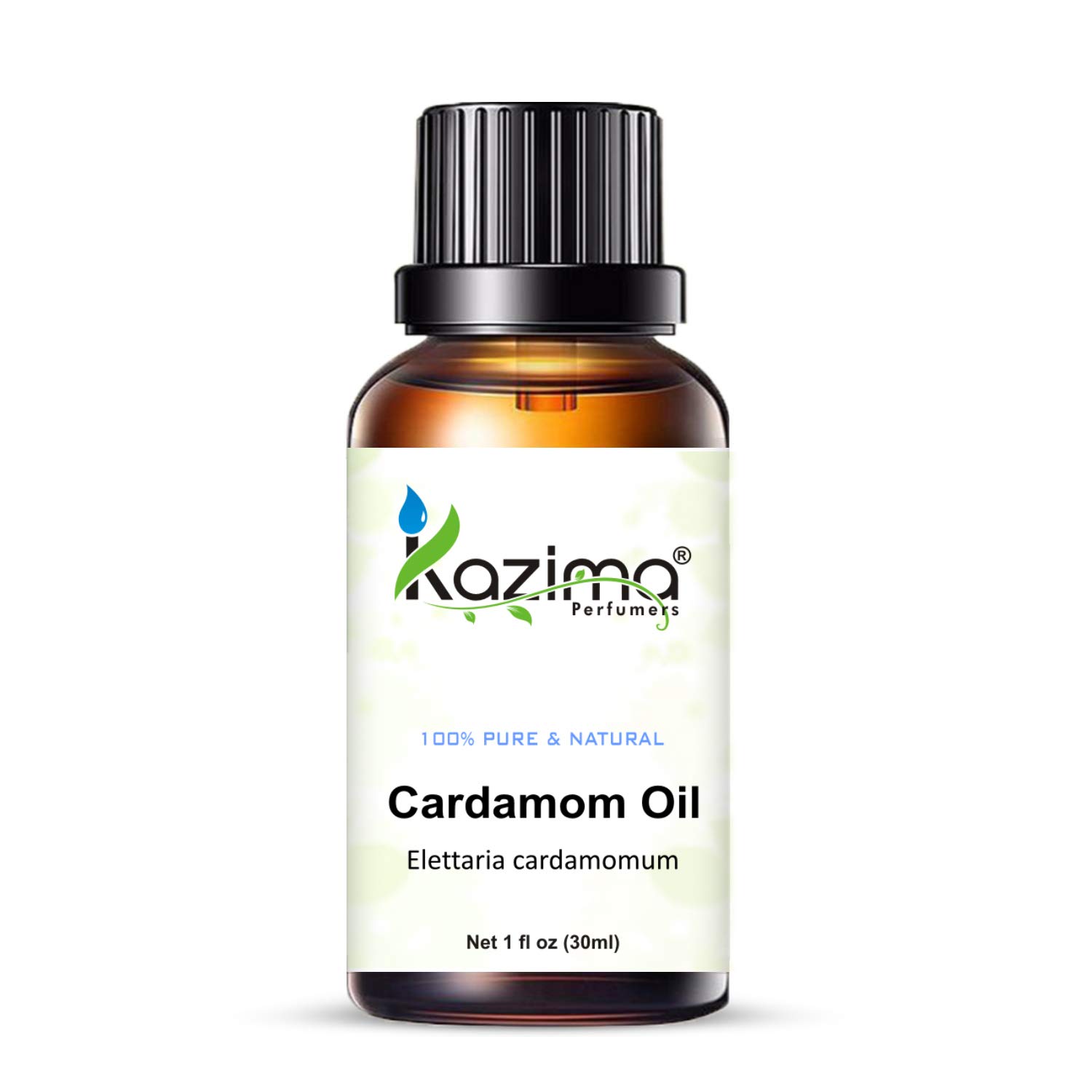 KAZIMA 100% Pure Cardamom Essential Oil - Natural Undiluted for Skin & Hair Care, Aromatherapy, Massage (30ml) - Perfect for Relaxation, Stress Relief & DIY Beauty Recipes