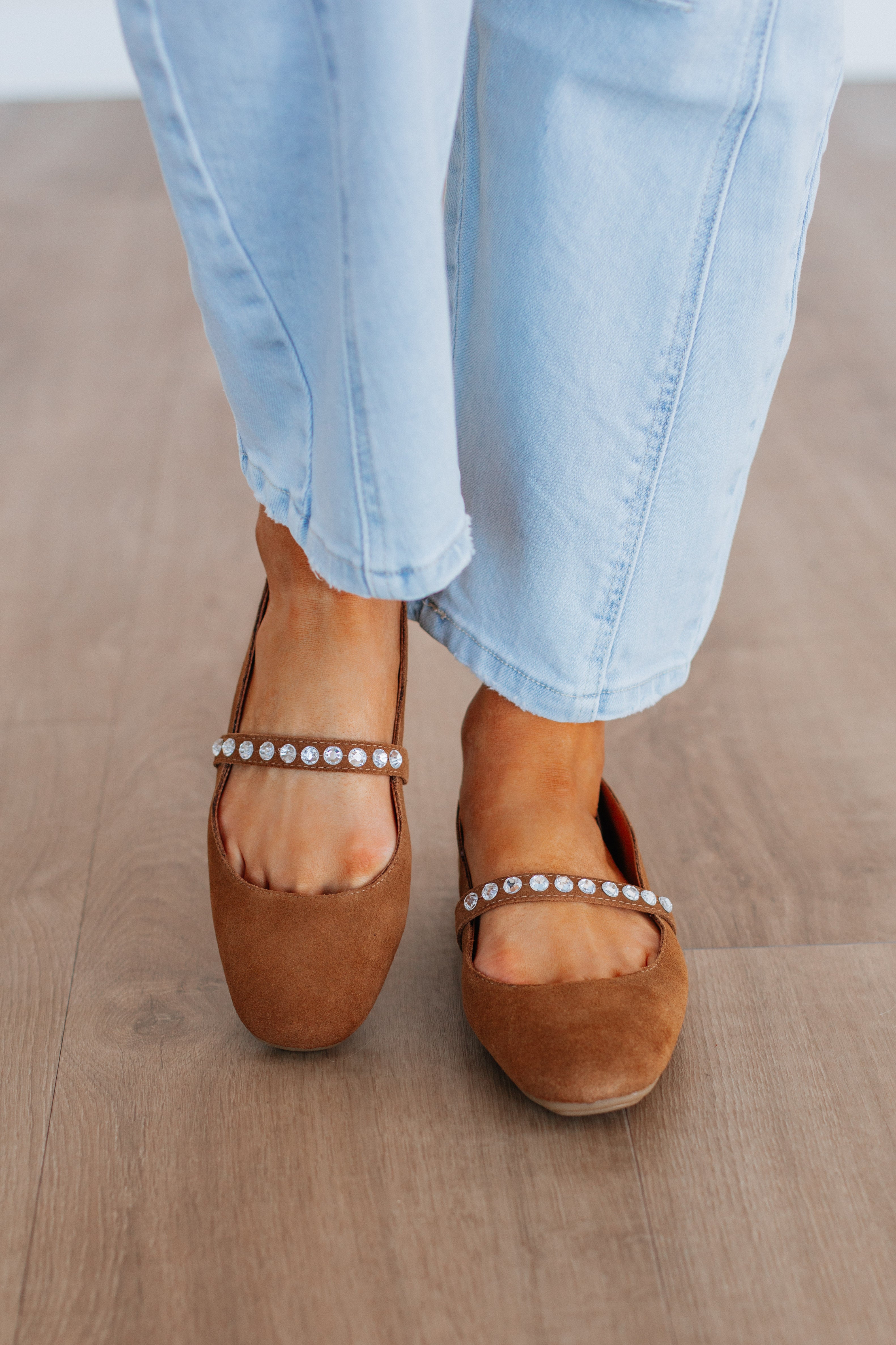Setting Things Straight Ballet Flats - Comfortable Women's Mocha Color Flat Shoes for Casual Wear, Office & Daily Outfits