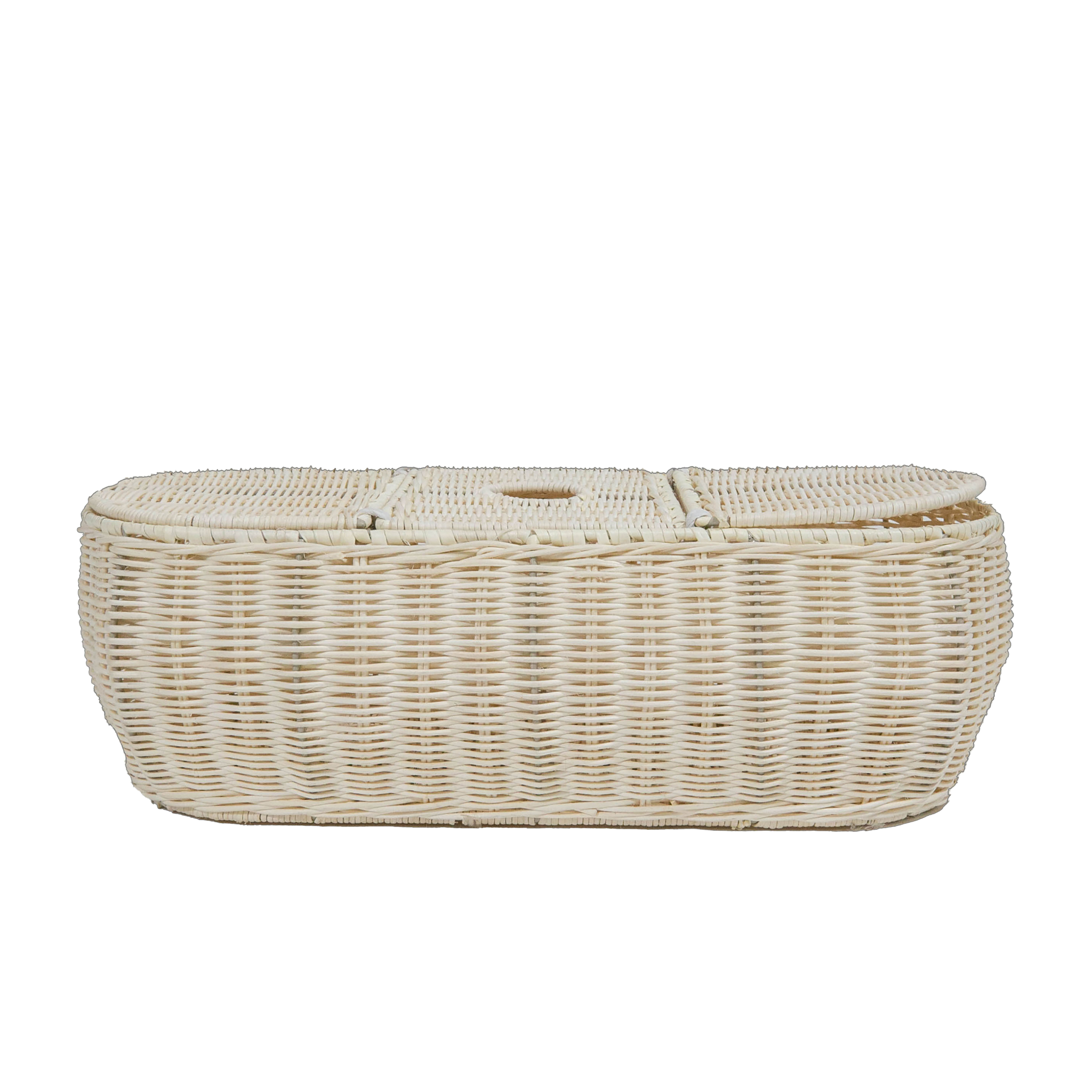 Stylish 3-Piece Rattan Tissue Box Holder Set - Perfect for Bathroom, Living Room & Bedroom Decor
