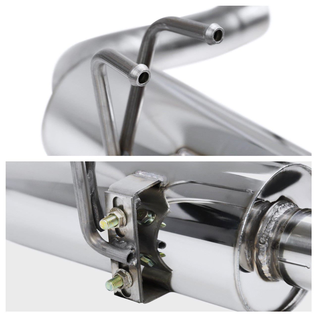 Spec-D Performance Catback Exhaust System for 2016-2021 Honda Civic Sedan 1.5L Turbo - Stainless Steel with Burnt Tip - Enhanced Sound & Performance - Perfect for Street Racing & Daily Driving
