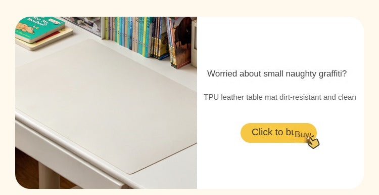 Solid Wood Poplar Kids Study Desk - Adjustable Height Children's Writing Table for Homework & Drawing - Perfect for Bedroom, Homeschool & Classroom Learning