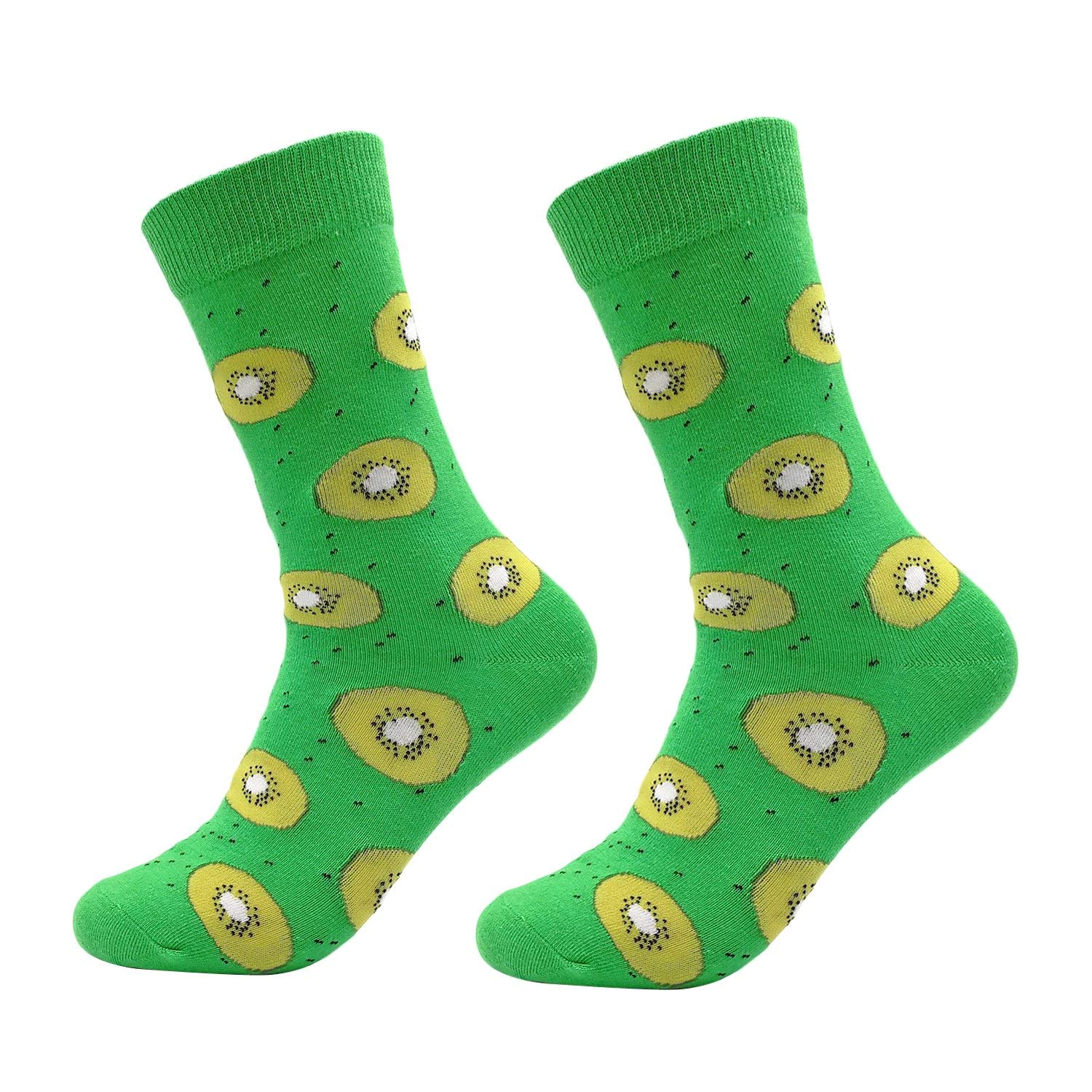 Vibrant Colorful Funky Patterned Crew Socks - Soft Combed Cotton Happy Socks 6-Pack for Women & Men - Perfect for Casual Wear, Gifts, and Fun Outfits