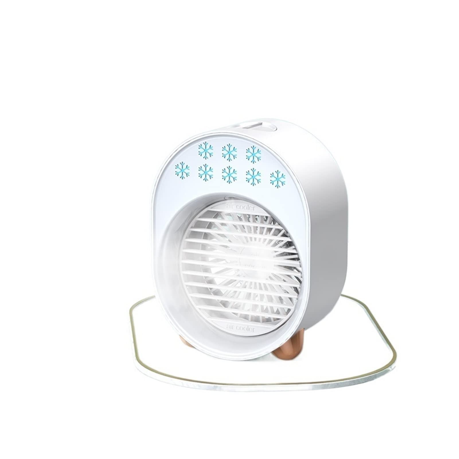 USB Small Desktop Fan - Mini Air Cooler with Humidifier & Mute Operation for Office, Dorm & Home | Portable Cooling Fan with Spray Function (White, USB Charging) - Perfect for Work, Study & Travel