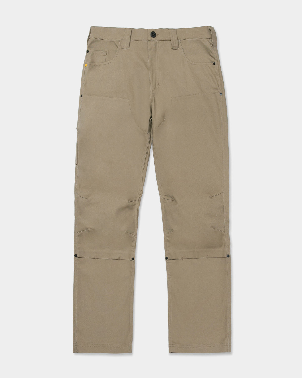 Men's Double Front Stretch Canvas Pants - Straight Fit Workwear for Outdoor & Casual Wear