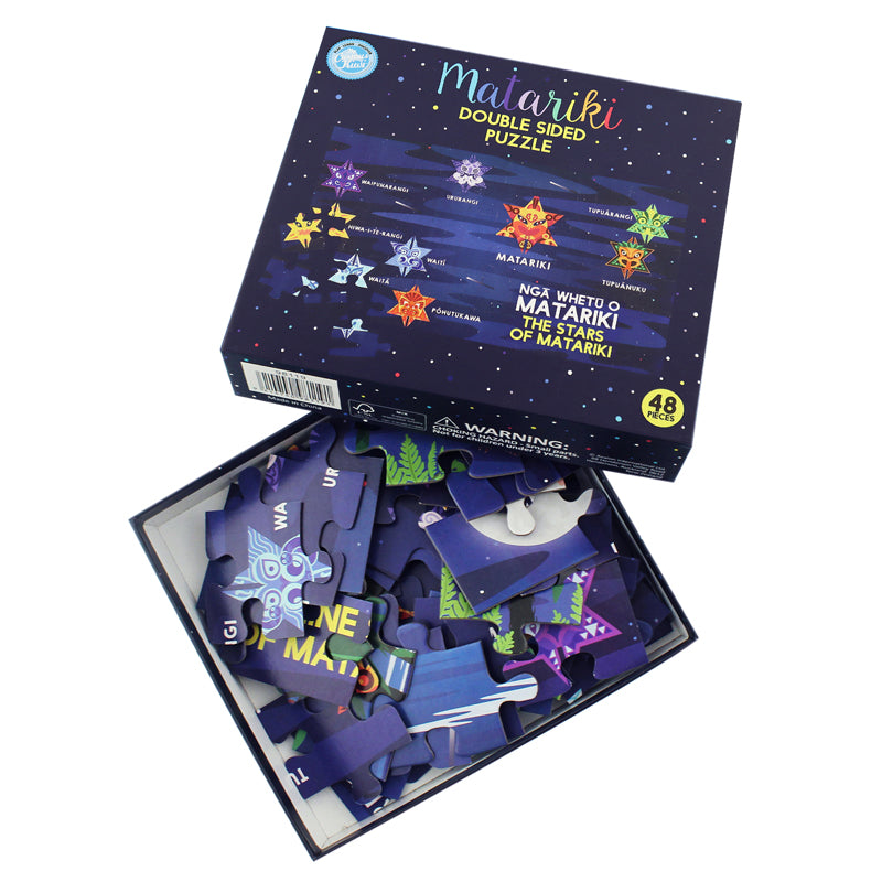 Double Sided 48-Piece Matariki Puzzle - Educational Wooden Jigsaw for Kids & Adults - Perfect for Family Game Night & Classroom Learning Activities