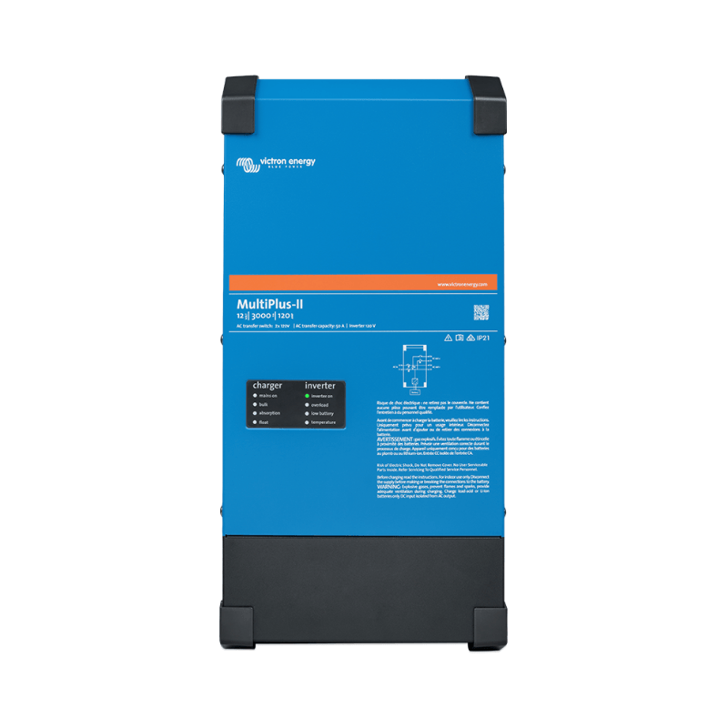 Victron Energy MultiPlus II 12V 3000VA 2x120V Pure Sine Wave Inverter Charger - Perfect for RVs, Boats & Off-Grid Solar Power Systems