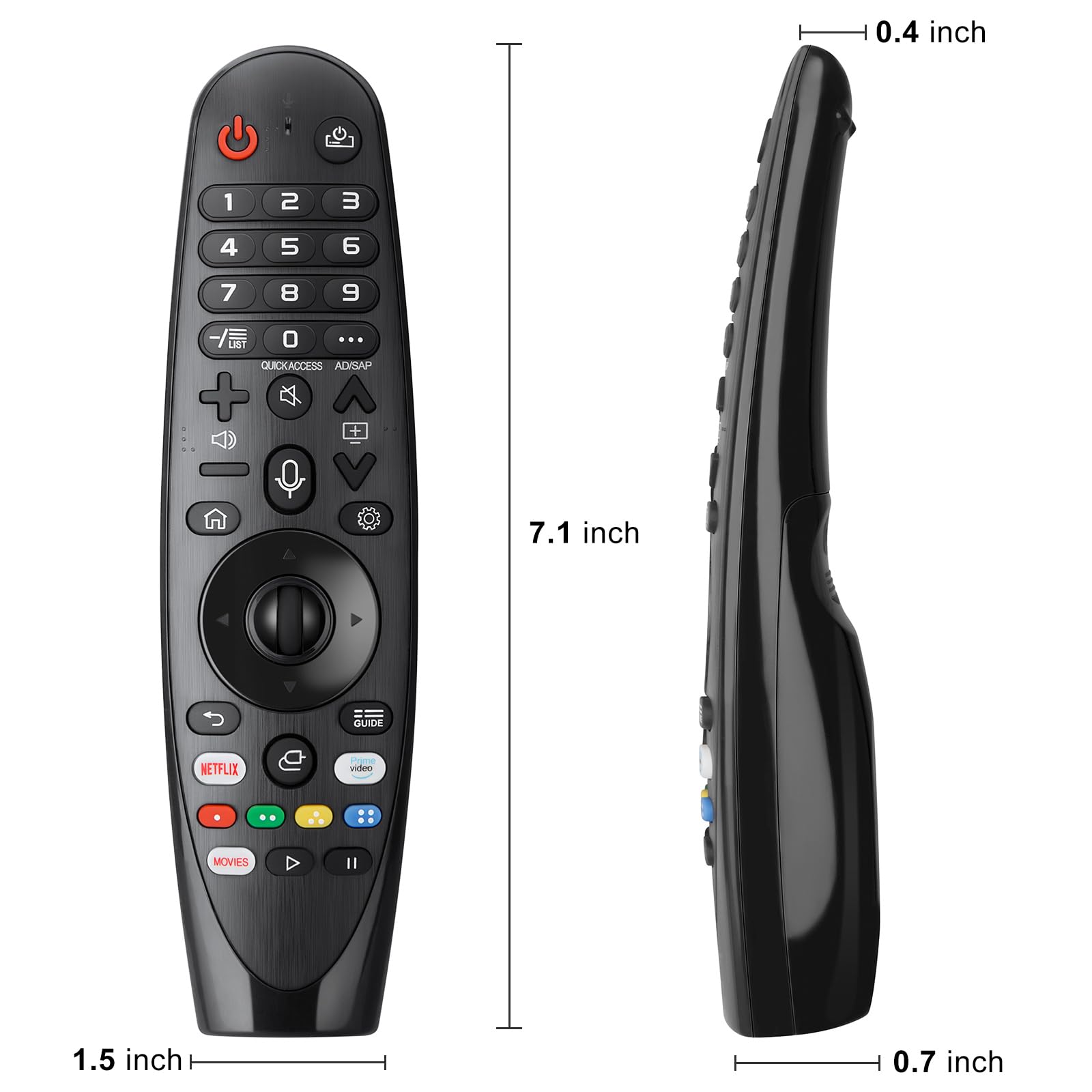 AN-MR20GA Voice Magic Replacement Remote for LG Smart TV - Voice Recognition & Pointer Function - Compatible with LG Smart TVs for Easy Navigation & Entertainment Control
