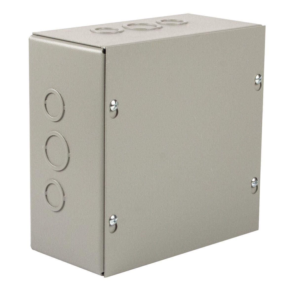 Metal Junction Box Enclosure 18x18x6 Inch - Heavy Duty Electrical Box for Outdoor & Indoor Wiring, DIY Projects, and Industrial Use