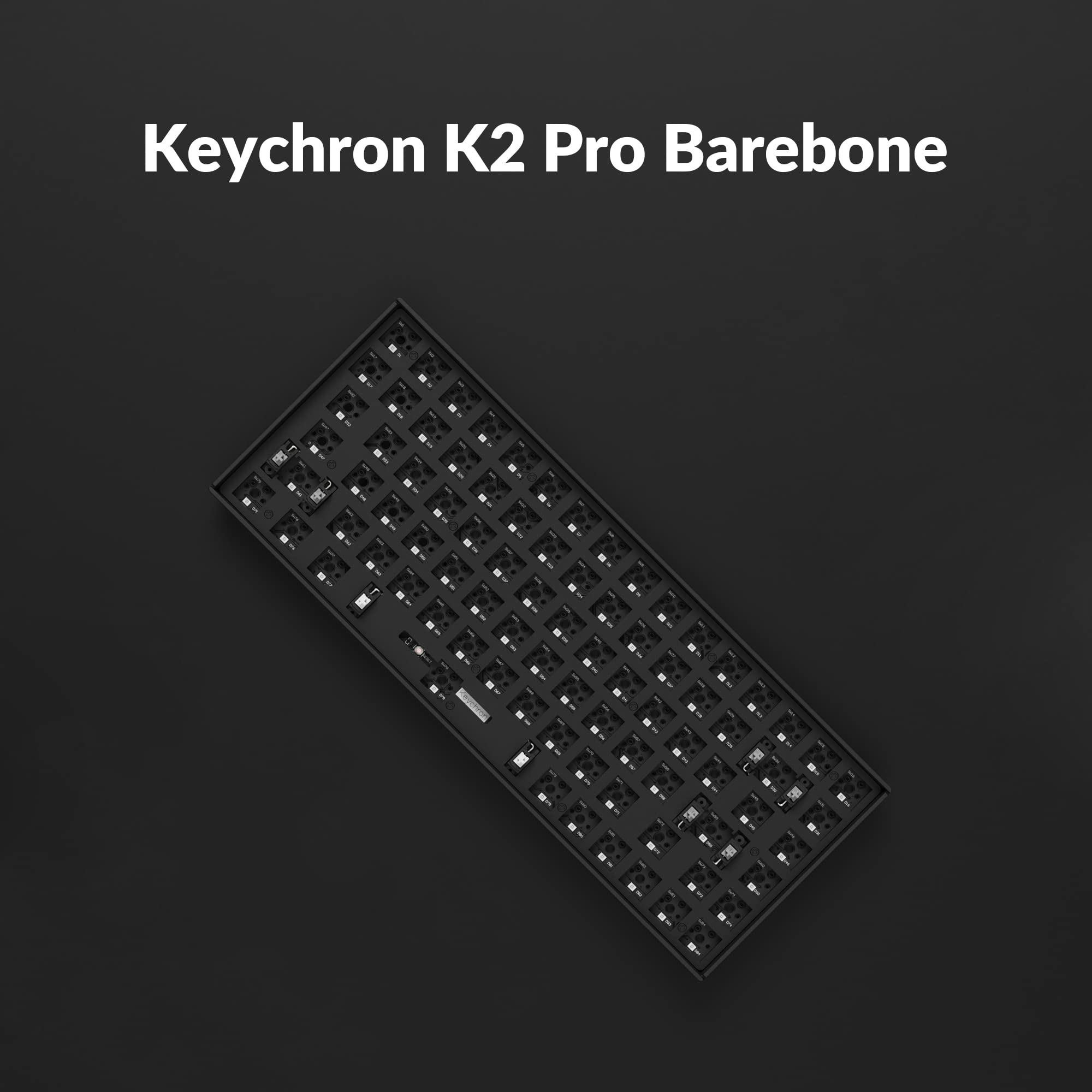 Keychron K2 Pro 75% Wireless Mechanical Keyboard with White Backlight, K Pro Red Switches, Hot-Swappable, Bluetooth/USB-C for Mac/Windows - Perfect for Gaming, Office & Programming (Black)