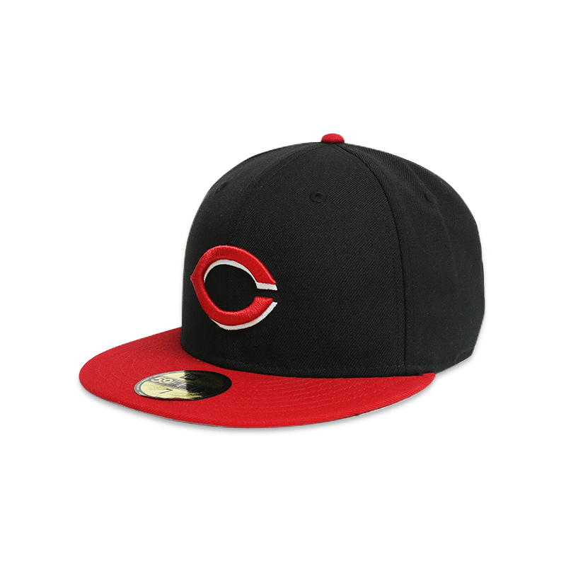 Cincinnati Reds Black Men's Fitted Baseball Cap - Adjustable Snapback Hat for MLB Fans, Sports Enthusiasts & Casual Wear