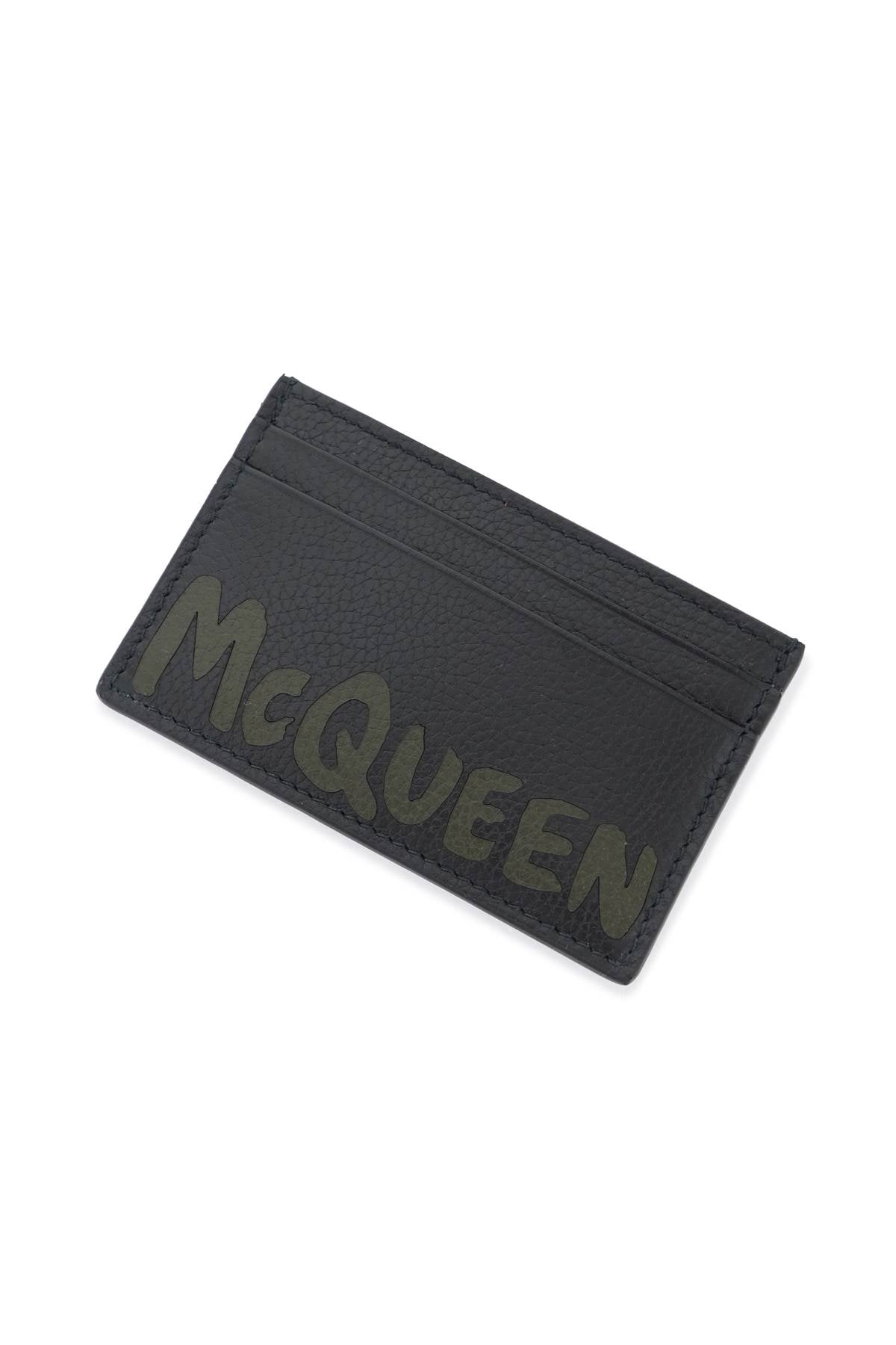 Alexander McQueen Graffiti Cardholder - Slim RFID Blocking Leather Wallet for Men & Women | Perfect for Travel, Business & Everyday Use