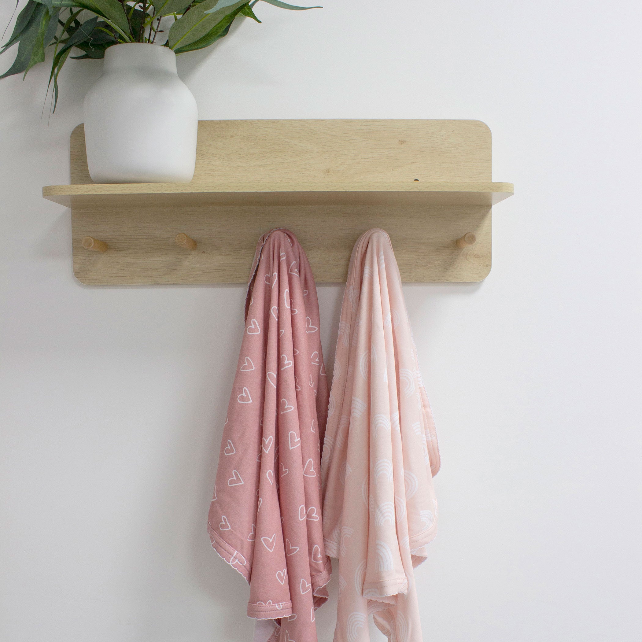 Nordic Style 2-Pack Jersey Wrap in Dusty Berry & Rose - Soft & Cozy for Home, Office, and Travel