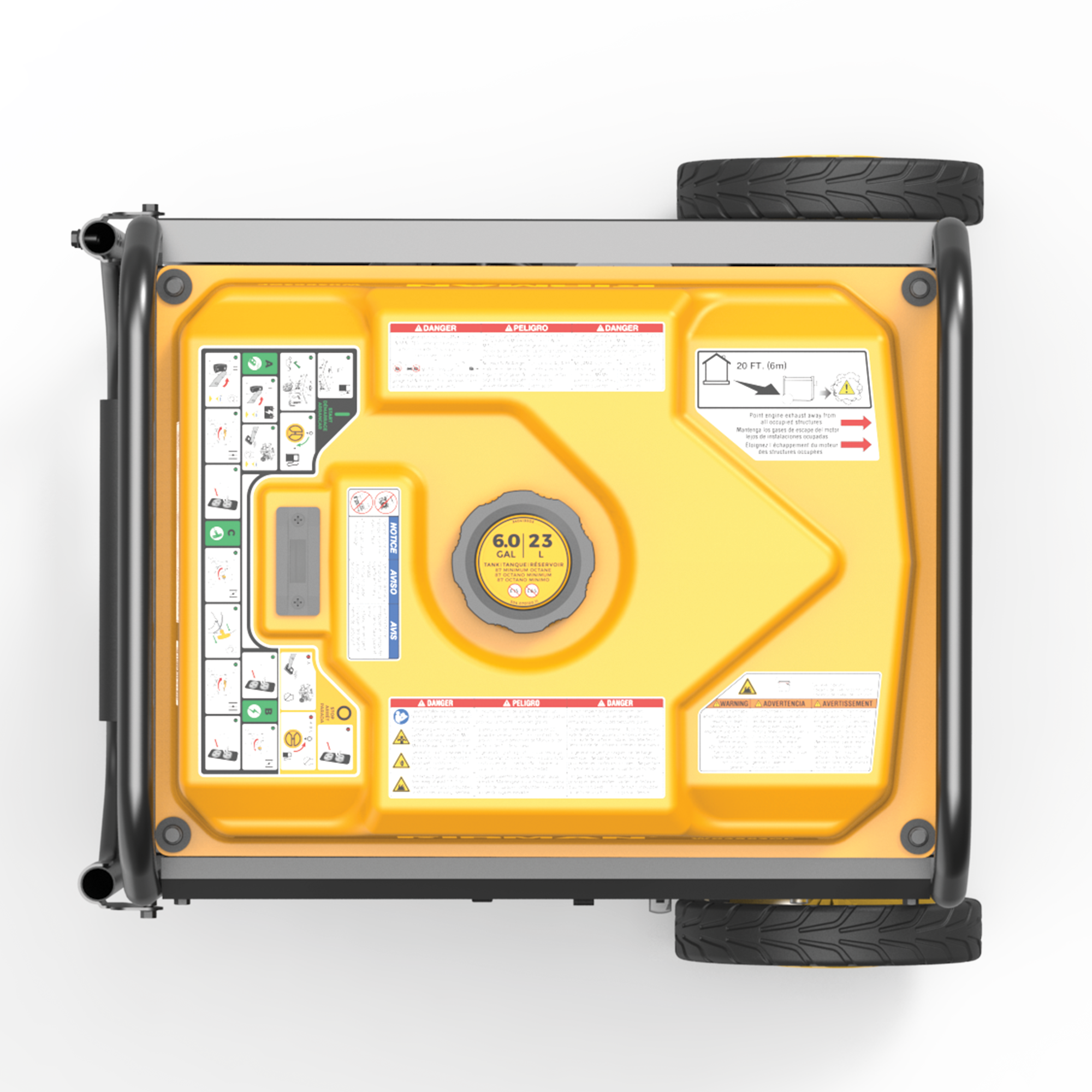 4500W Portable Inverter Generator with Remote Start & CO Alert - Open Frame Design for Camping, RV, and Emergency Power Backup